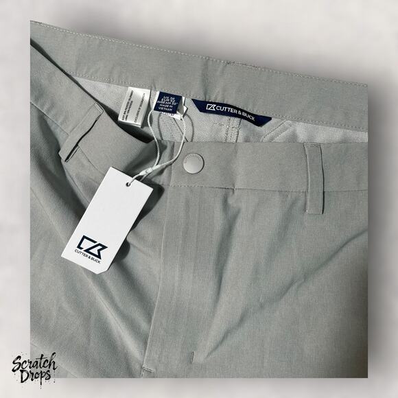 NWT Cutter and Buck Men's Trousers Size 36x30 Casual Office Pants New Gray M04 - Picture 4 of 4